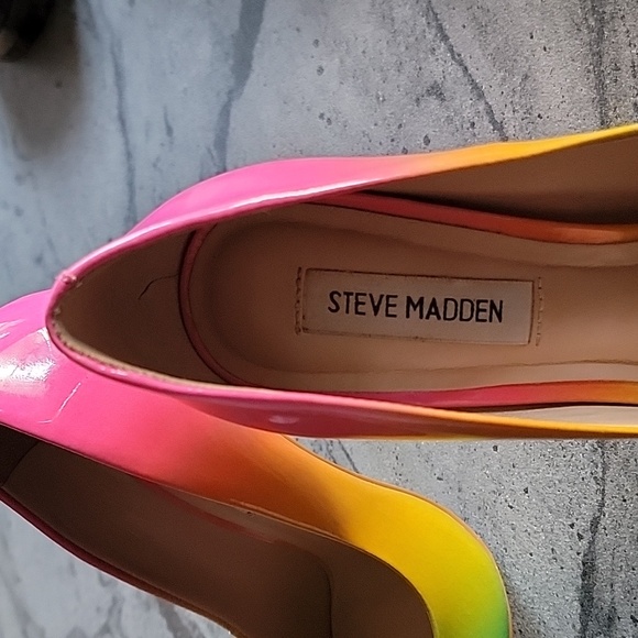 Steve Madden Zaney High Heel Pumps Synthetic Leather Rainbow Size 7.5M - Picture 10 of 10
